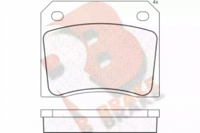 R BRAKE rb0036 -  Комплект тормозных колодок, дисковый тормоз